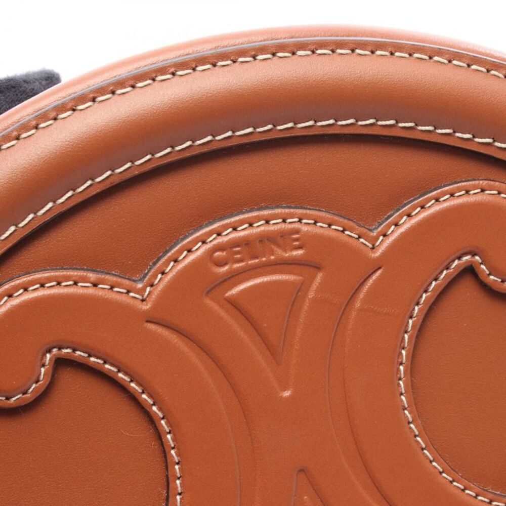 Celine Leather Triomphe Shoulder Bag Brown - Picture 6 of 6